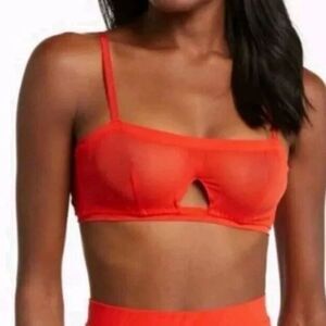 NWT FREE PEOPLE x WE ARE HAH Wired Bra Blood‎ Orange Size 30-38C